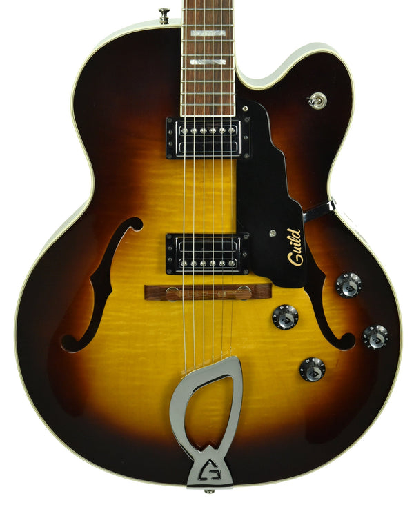 Used Guild X150D Hollowbody Archtop in Antique Sunburst AK150197